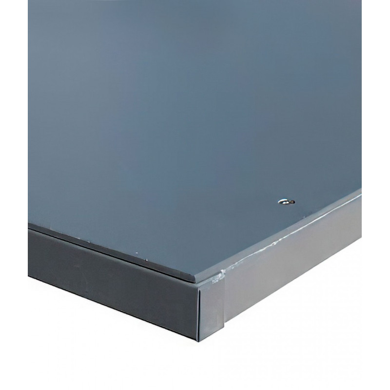 Galda virsma OSB - 25 mm + Pārklājums melns metāls (1200x620 mm)