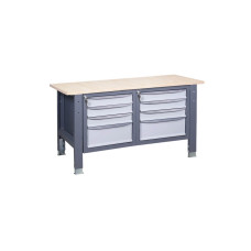 Augstumā regulējams tērauda darba galds darbnīcai VR 1500 3MS/3MS
