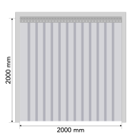 PVC slokšņu komplekts vārtu ailēm 2000x2000 mm