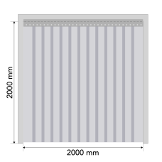 PVC slokšņu komplekts vārtu ailēm 2000x2000 mm