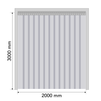 PVC slokšņu komplekts vārtu ailēm 2000x3000 mm
