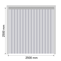 PVC slokšņu komplekts vārtu ailēm 2500x2500 mm
