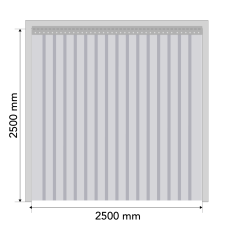 PVC slokšņu komplekts vārtu ailēm 2500x2500 mm