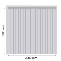 PVC slokšņu komplekts vārtu ailēm 3000x3000 mm