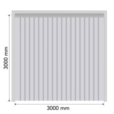 PVC slokšņu komplekts vārtu ailēm 3000x3000 mm
