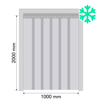 PVC slokšņu komplekts vārtu ailēm 1000x2000 mm, salizturīgi