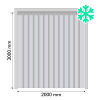 PVC slokšņu komplekts vārtu ailēm 2000x3000 mm, salizturīgi