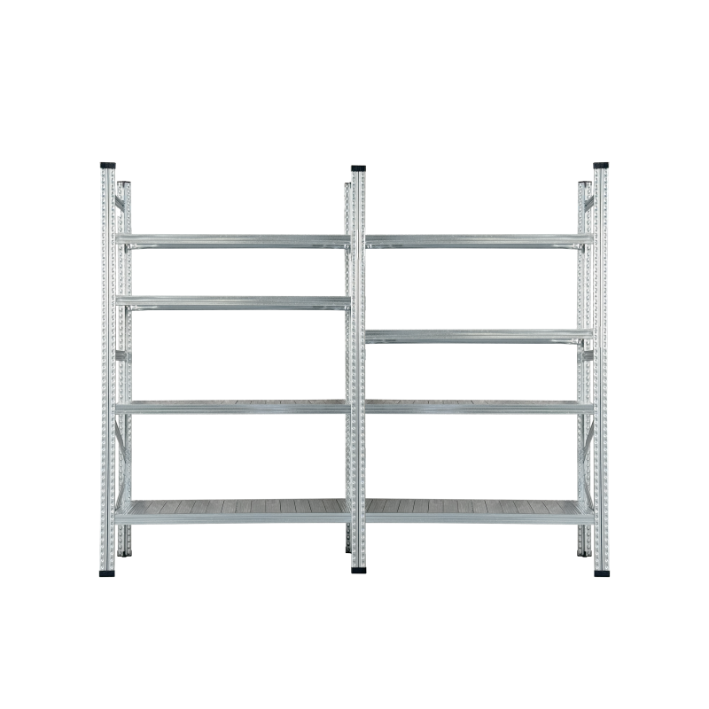 Metāla plauktu komplekts 1972x2400x500 mm, 2 sekcijas, 8 plaukti