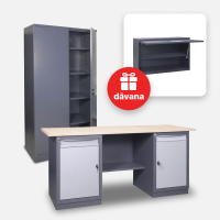 Instrumentu metāla skapja SHI-15 un darba galda 41 MD / MD / 1500x620mm komplekts ar dāvanu!