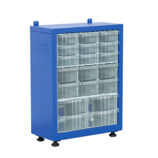 Skapis ar 19 plastmasas atvilktnēm TMD-120-113