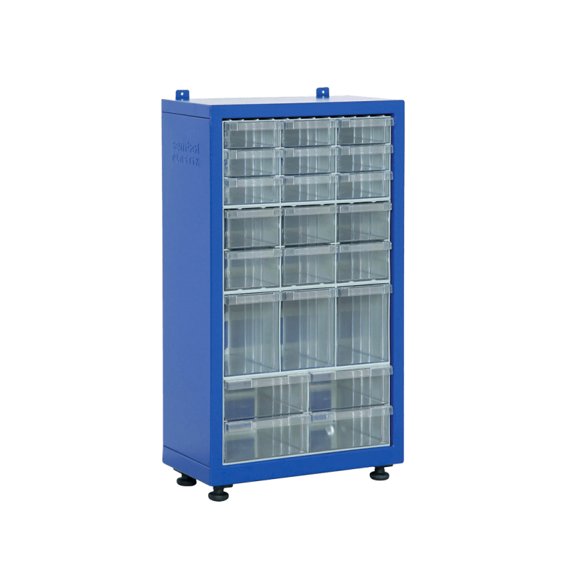 Skapis ar 22 plastmasas atvilktnēm TMD-120-114