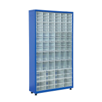 Skapis ar 88 plastmasas atvilktnēm TMD-120-128
