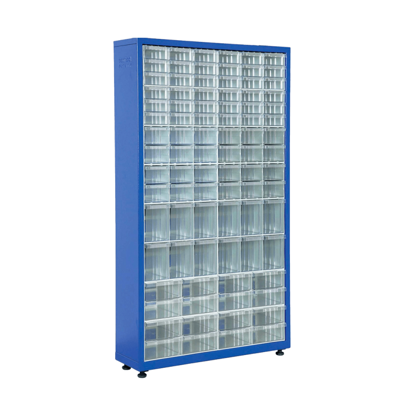Skapis ar 88 plastmasas atvilktnēm TMD-120-128