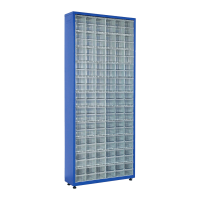 Skapis ar 132 plastmasas atvilktnēm TMD-120-6