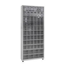 Skapis ar 136 plastmasas atvilktnēm TMD-120-6S