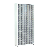 Skapis ar 108 plastmasas atvilktnēm TMD-140