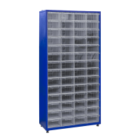 Skapis ar 56 plastmasas atvilktnēm TMD-501