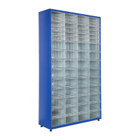 Skapis ar 64 plastmasas atvilktnēm TMD-510-2